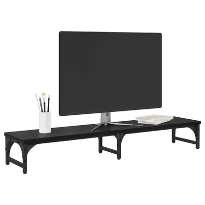 Monitor Halterung Schwarz Eichen-Optik 105 x 23 x 15,5 cm