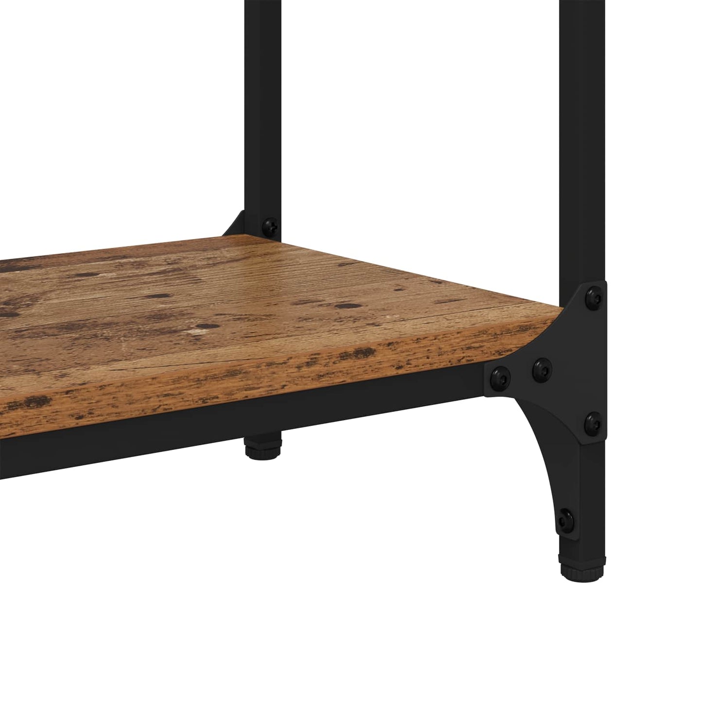 vidaXL Konsolentisch mit Regal Altholz 100 x 29 x 75 cm Holzwerkstoff