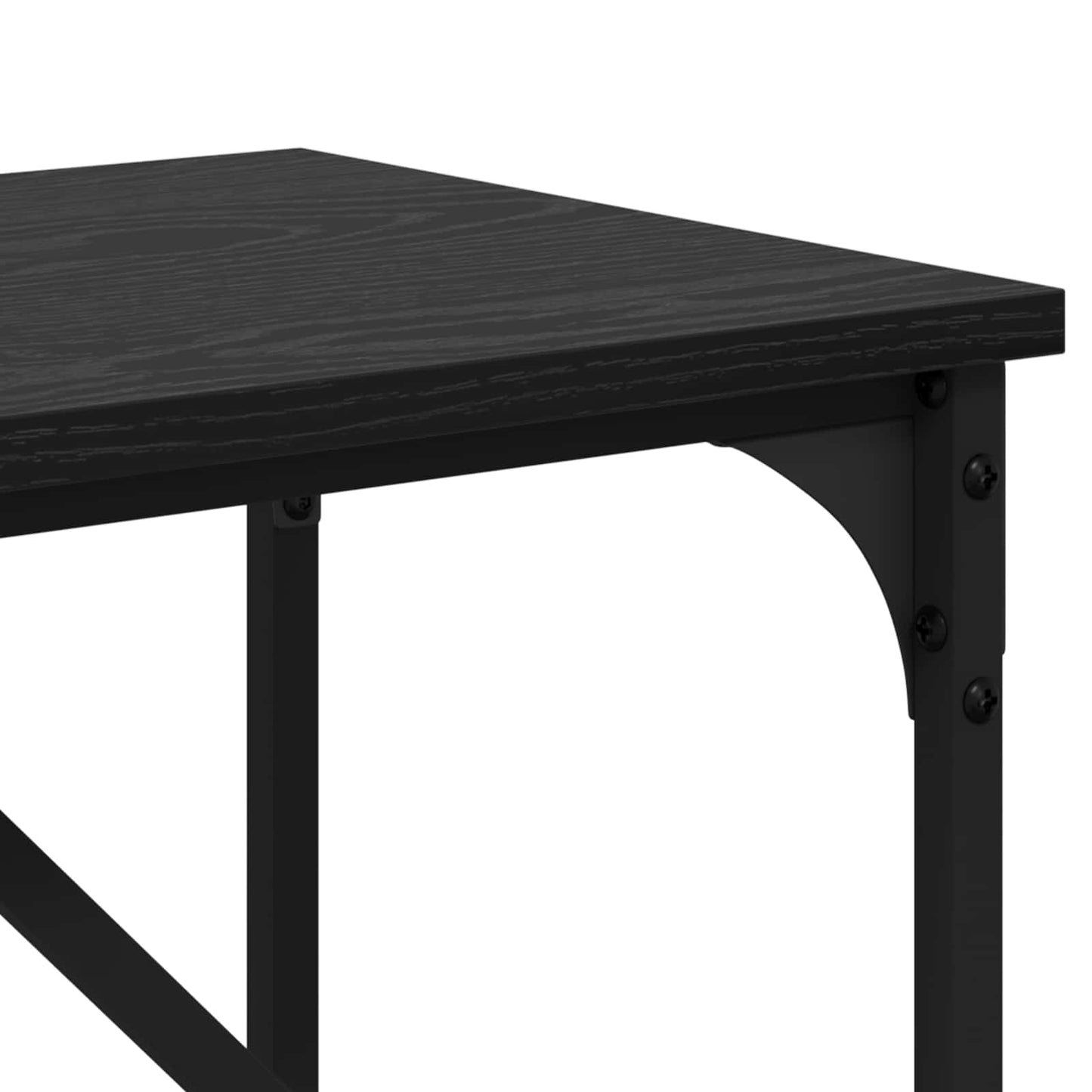 vidaXL Konsolentisch Schwarz Eichen-Optik 100 x 32 x 75 cm