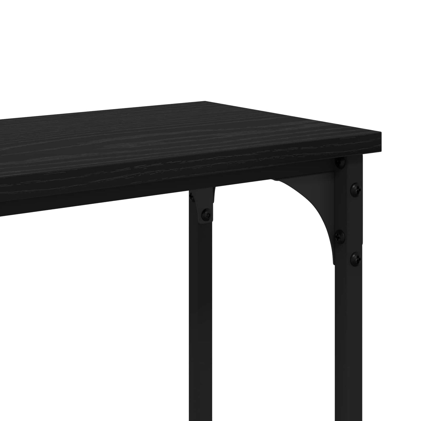 vidaXL Konsolentisch Schwarz Eichen-Optik 146 x 22.5 x 75 cm