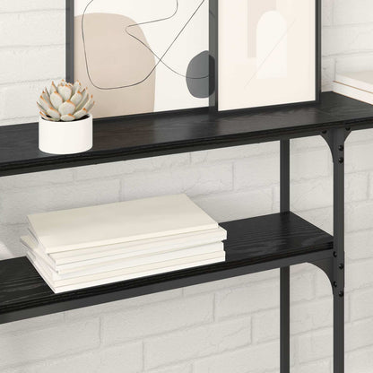 vidaXL Konsolentisch Schwarz Eichen-Optik 146 x 22.5 x 75 cm