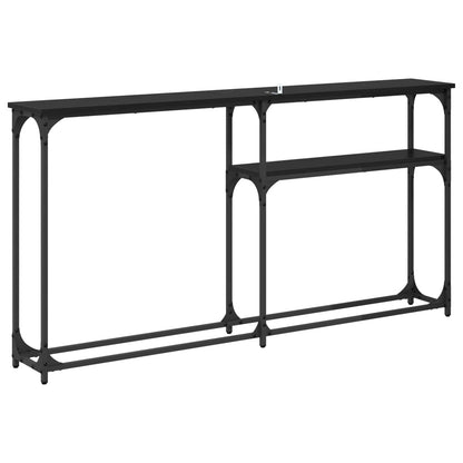 vidaXL Konsolentisch Schwarz Eichen-Optik 146 x 22.5 x 75 cm
