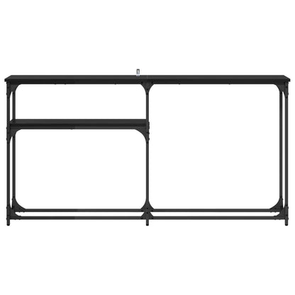 vidaXL Konsolentisch Schwarz Eichen-Optik 146 x 22.5 x 75 cm