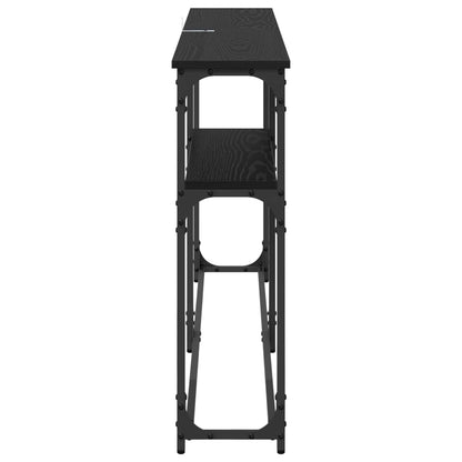 vidaXL Konsolentisch Schwarz Eichen-Optik 146 x 22.5 x 75 cm