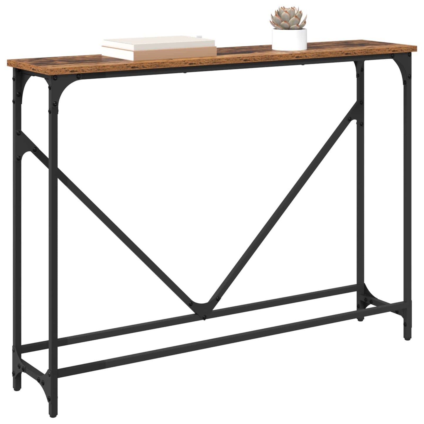 vidaXL Konsolentisch Altholz 102 x 23 x 75 cm Holzwerkstoff