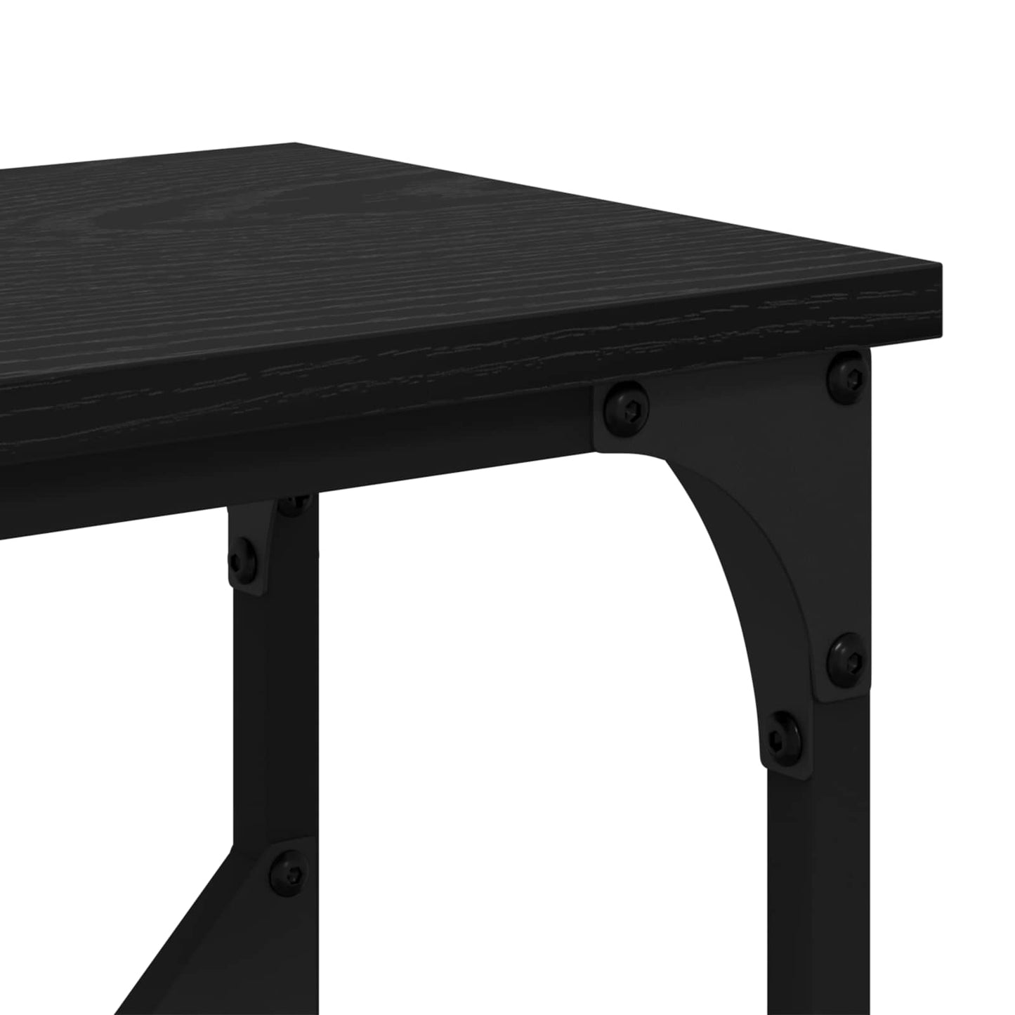 vidaXL Konsolentisch Schwarz Eichen-Optik 102 x 23 x 75 cm