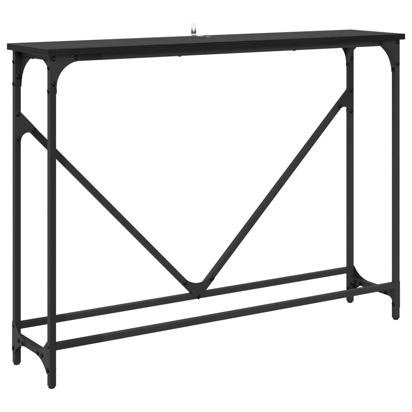vidaXL Konsolentisch Schwarz Eichen-Optik 102 x 23 x 75 cm