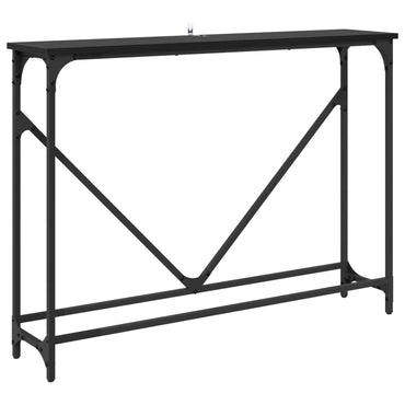 vidaXL Konsolentisch Schwarz Eichen-Optik 102 x 23 x 75 cm