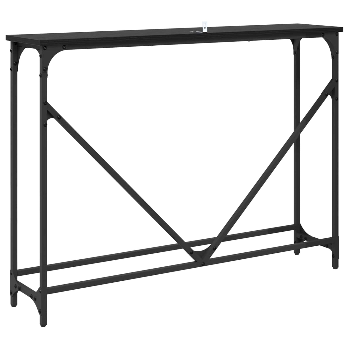 vidaXL Konsolentisch Schwarz Eichen-Optik 102 x 23 x 75 cm