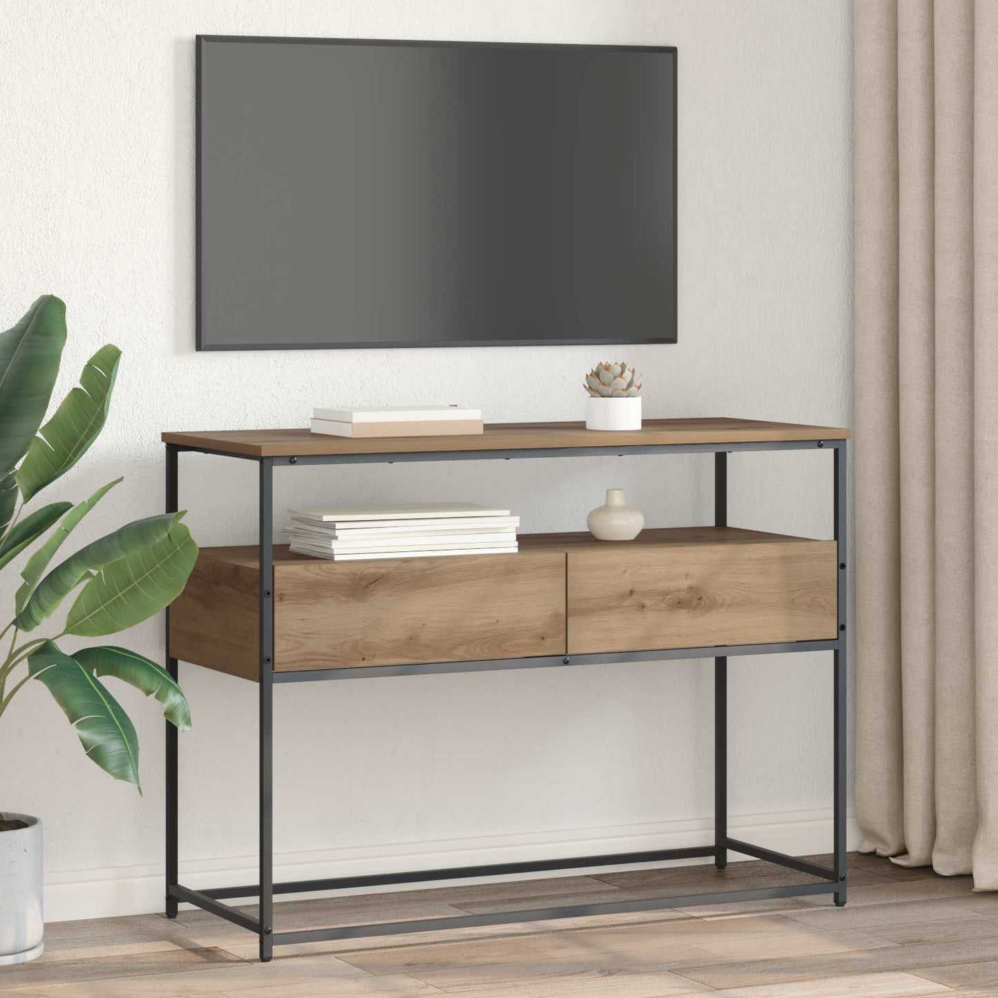 vidaXL Konsolentisch Artisan-Eiche 100 x 40 x 75 cm Holzwerkstoff