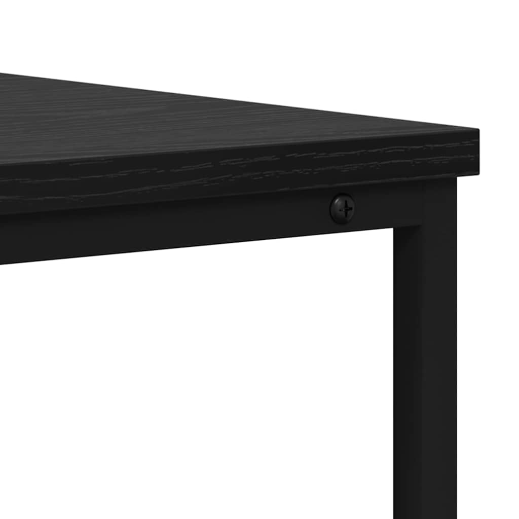vidaXL Konsolentisch Schwarz Eichen-Optik 100 x 40 x 75 cm