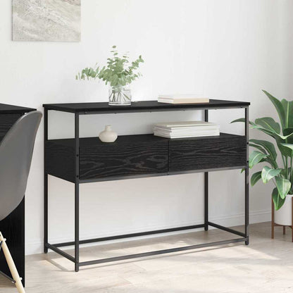 vidaXL Konsolentisch Schwarz Eichen-Optik 100 x 40 x 75 cm