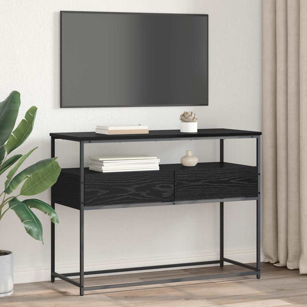 vidaXL Konsolentisch Schwarz Eichen-Optik 100 x 40 x 75 cm