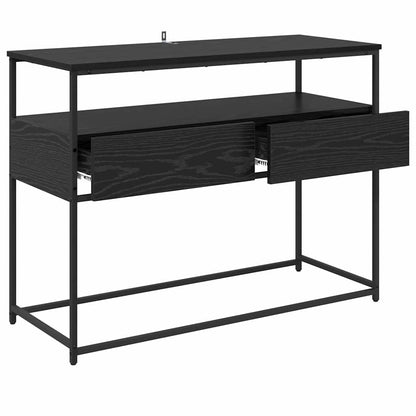vidaXL Konsolentisch Schwarz Eichen-Optik 100 x 40 x 75 cm