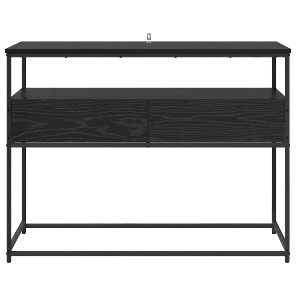 vidaXL Konsolentisch Schwarz Eichen-Optik 100 x 40 x 75 cm