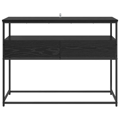 vidaXL Konsolentisch Schwarz Eichen-Optik 100 x 40 x 75 cm