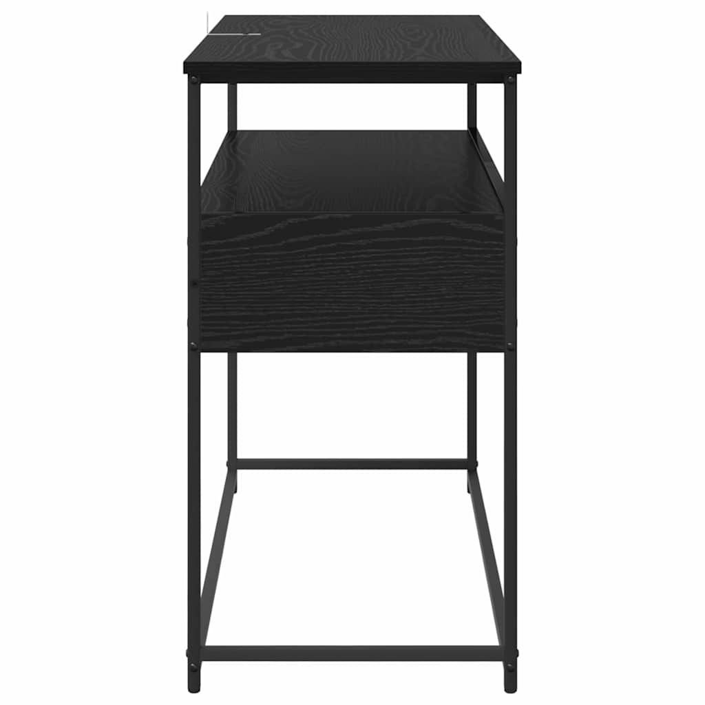 vidaXL Konsolentisch Schwarz Eichen-Optik 100 x 40 x 75 cm