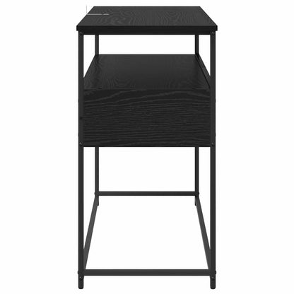 vidaXL Konsolentisch Schwarz Eichen-Optik 100 x 40 x 75 cm