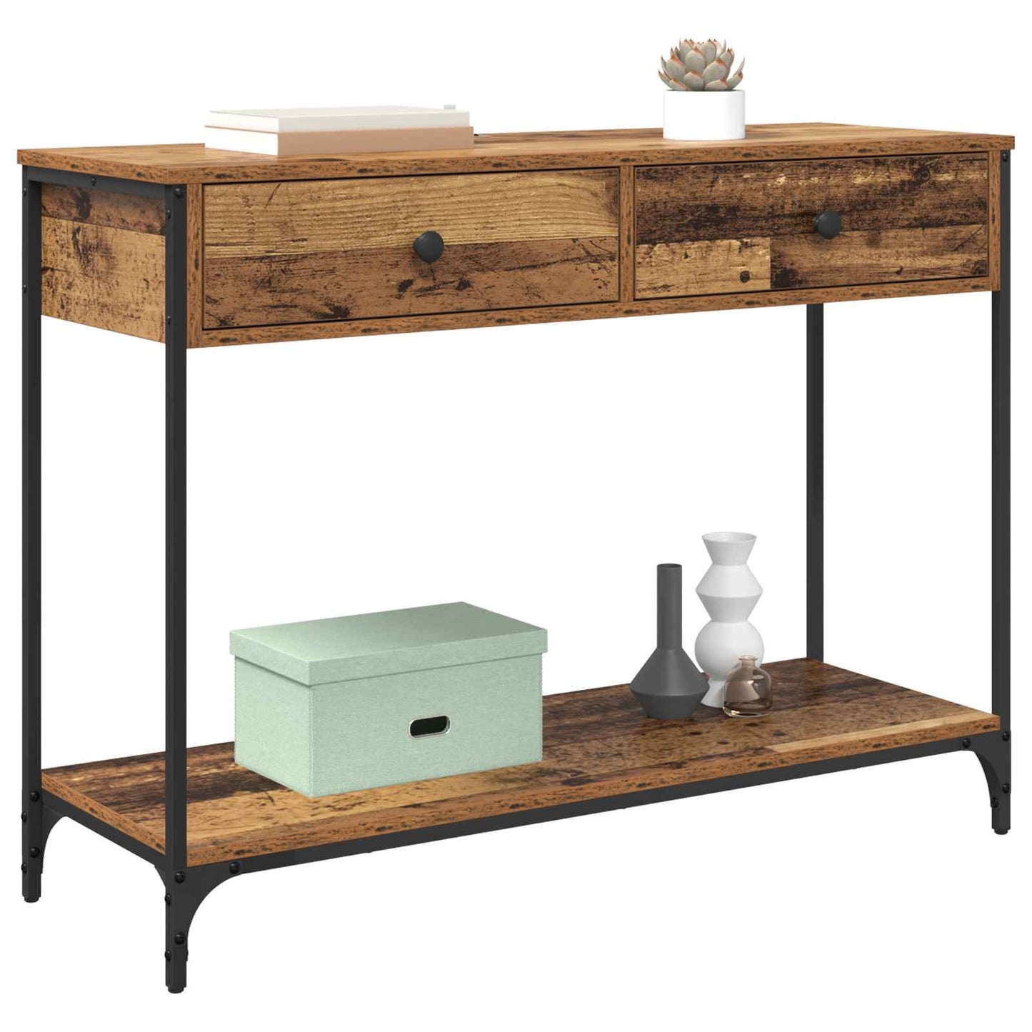 vidaXL Konsolentisch Altholz 100 x 34,5 x 75 cm Holzwerkstoff
