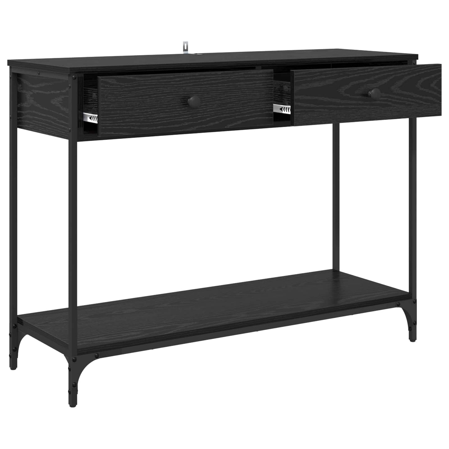 vidaXL Konsolentisch Schwarz Eichen-Optik 100 x 34,5 x 75 cm
