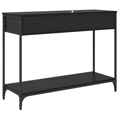 vidaXL Konsolentisch Schwarz Eichen-Optik 100 x 34,5 x 75 cm