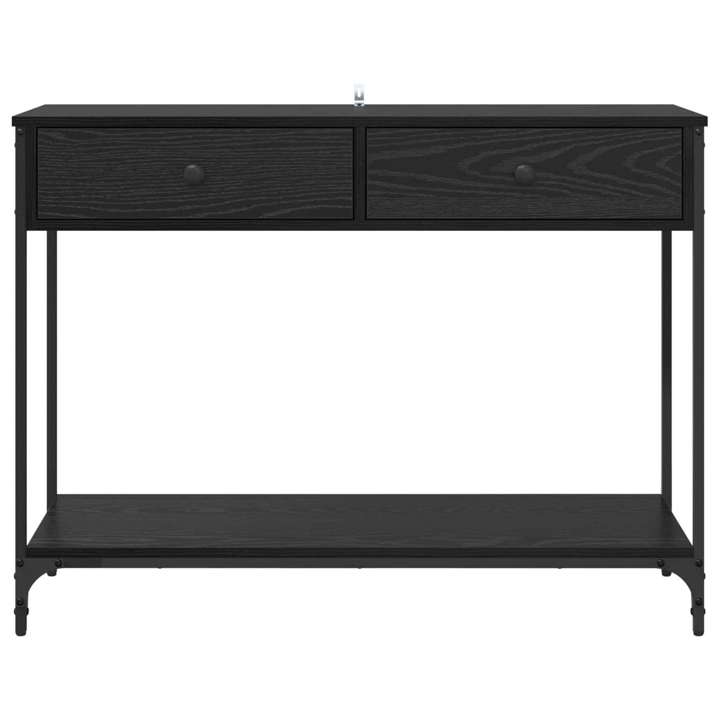 vidaXL Konsolentisch Schwarz Eichen-Optik 100 x 34,5 x 75 cm