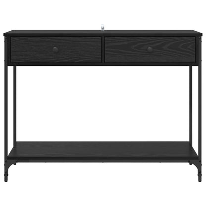 vidaXL Konsolentisch Schwarz Eichen-Optik 100 x 34,5 x 75 cm
