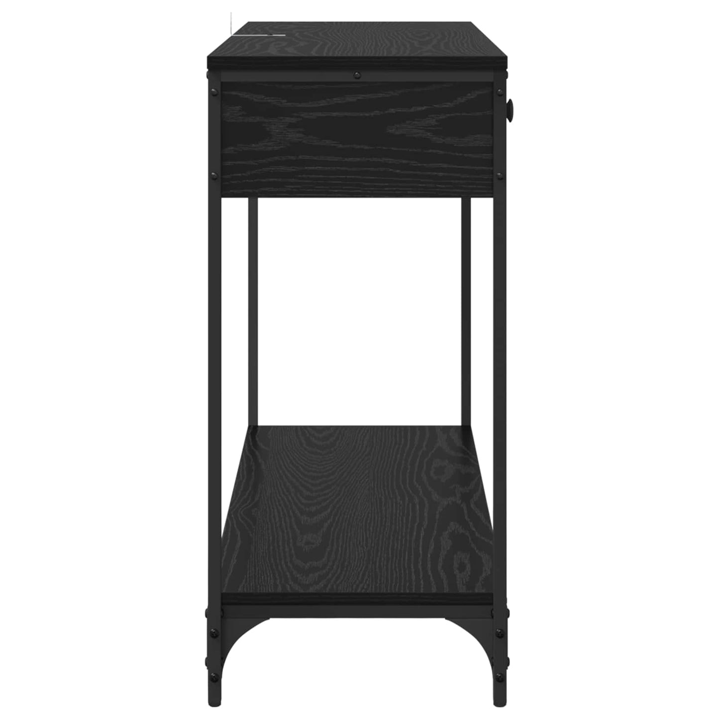 vidaXL Konsolentisch Schwarz Eichen-Optik 100 x 34,5 x 75 cm