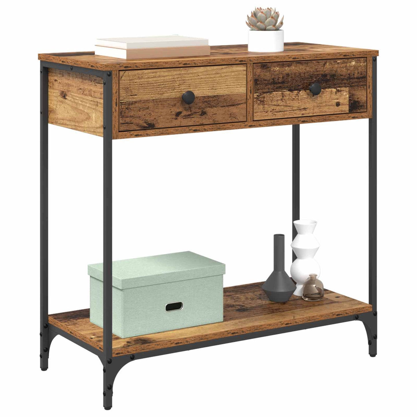 vidaXL Konsolentisch Altholz 75 x 34,5 x 75 cm Holzwerkstoff