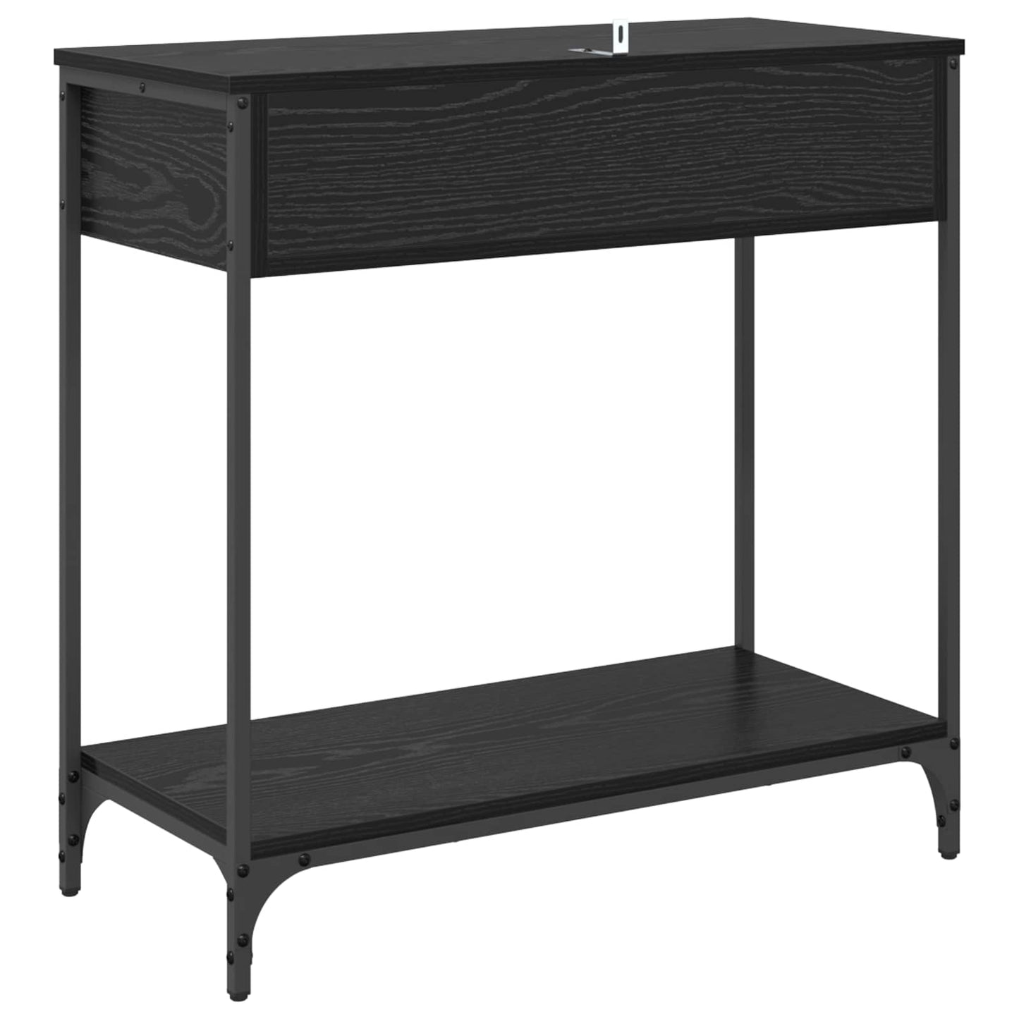 vidaXL Konsolentisch Schwarz Eichen-Optik 75 x 34,5 x 75 cm