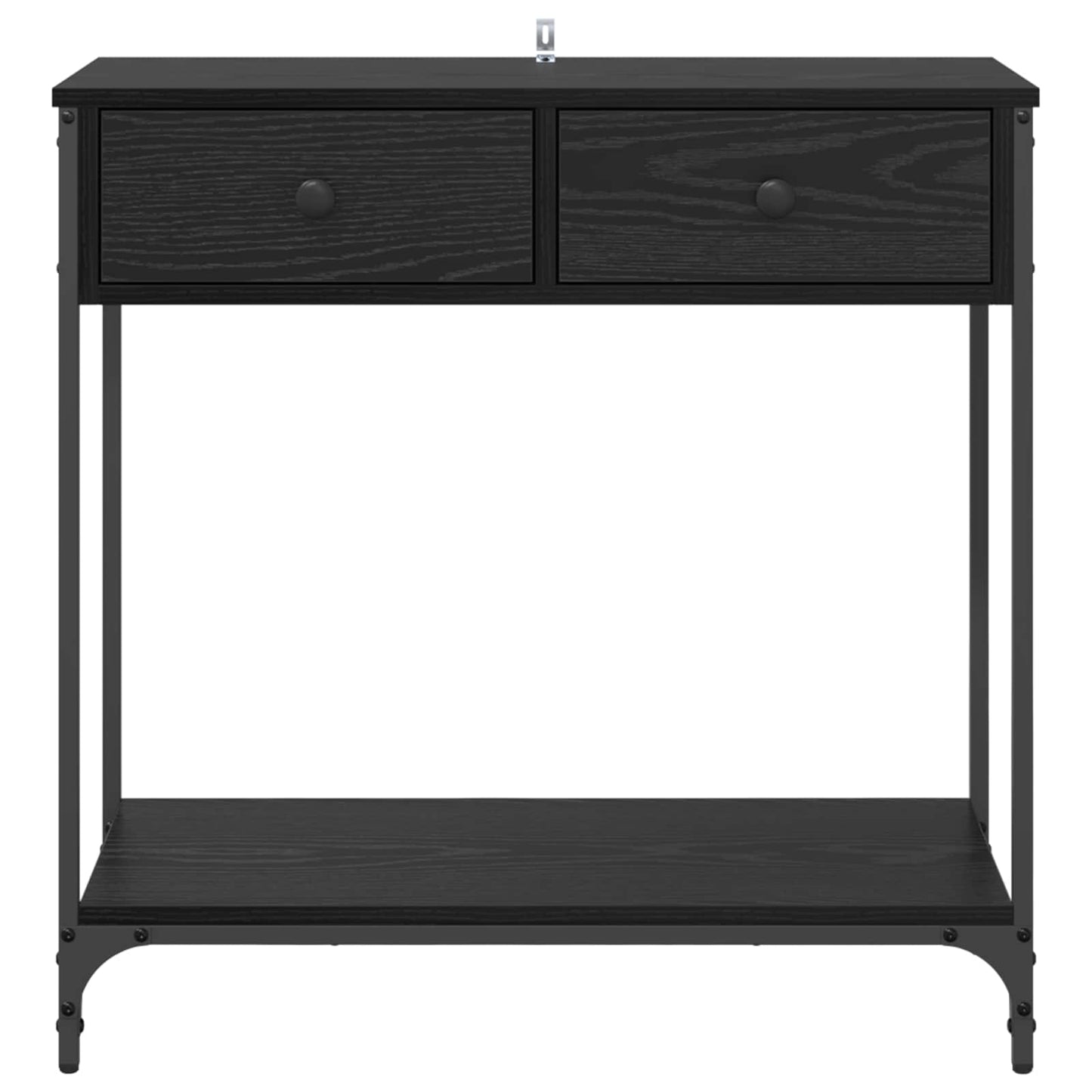 vidaXL Konsolentisch Schwarz Eichen-Optik 75 x 34,5 x 75 cm