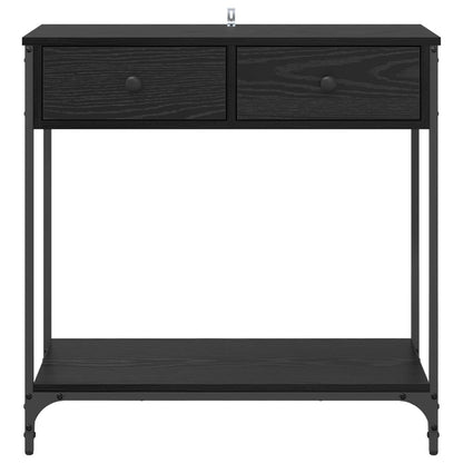 vidaXL Konsolentisch Schwarz Eichen-Optik 75 x 34,5 x 75 cm