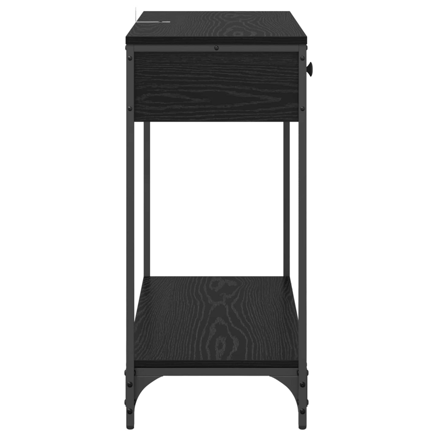 vidaXL Konsolentisch Schwarz Eichen-Optik 75 x 34,5 x 75 cm