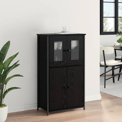 vidaXL Highboard Schwarz Eichen-Optik 62 x 32 x 106,5 cm Holzwerkstoff