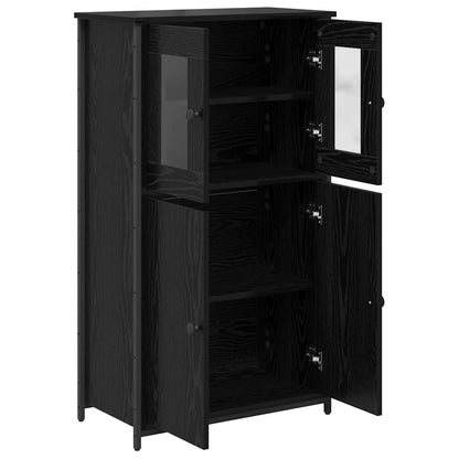 vidaXL Highboard Schwarz Eichen-Optik 62 x 32 x 106,5 cm Holzwerkstoff