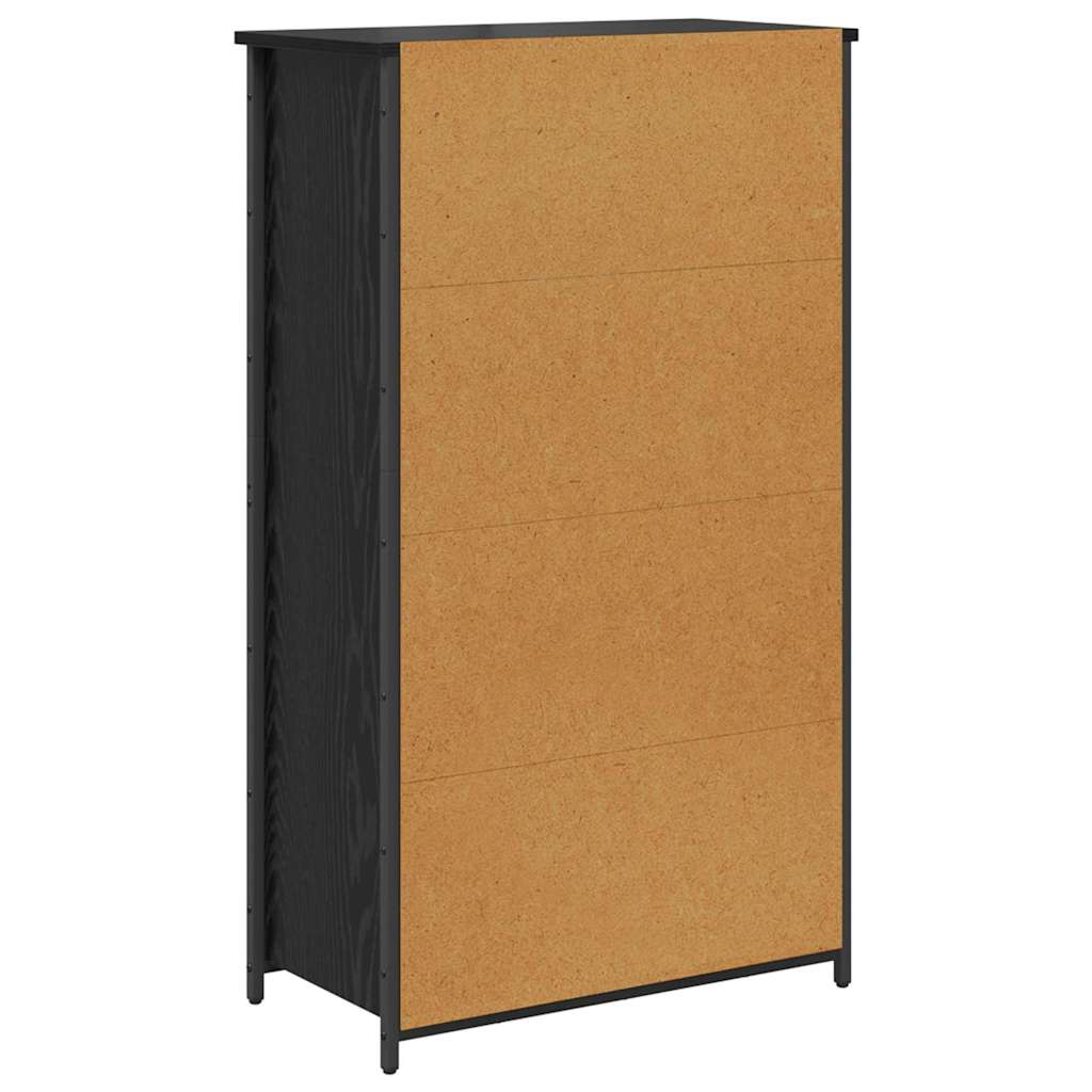 vidaXL Highboard Schwarz Eichen-Optik 62 x 32 x 106,5 cm Holzwerkstoff
