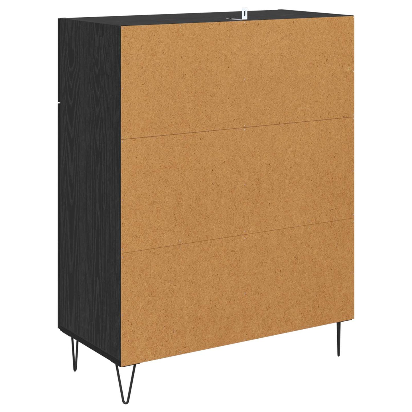 vidaXL Sideboard Schwarz Eichen-Optik 69,5 x 34 x 90 cm Holzwerkstoff