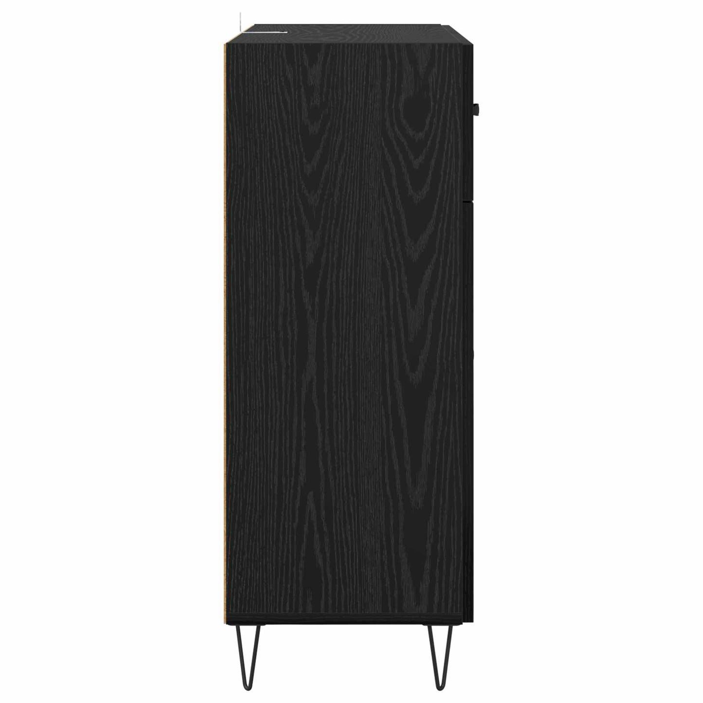 vidaXL Sideboard Schwarz Eichen-Optik 69,5 x 34 x 90 cm Holzwerkstoff