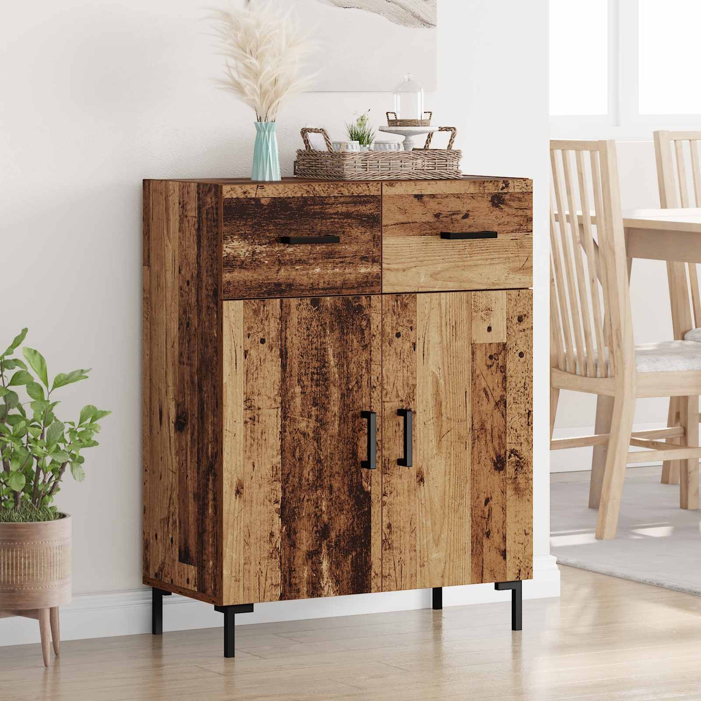 vidaXL Sideboard Altholz 69,5 x 34 x 90 cm Holzwerkstoff