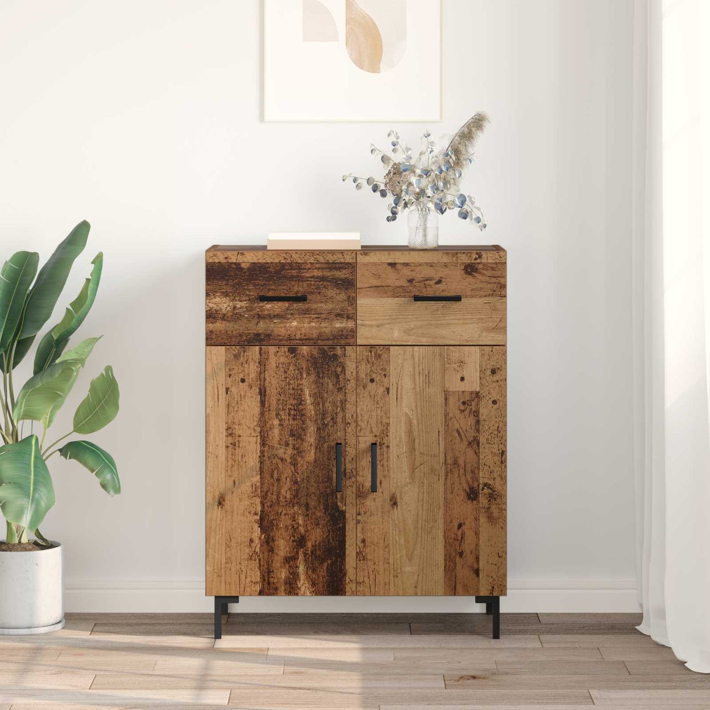 vidaXL Sideboard Altholz 69,5 x 34 x 90 cm Holzwerkstoff