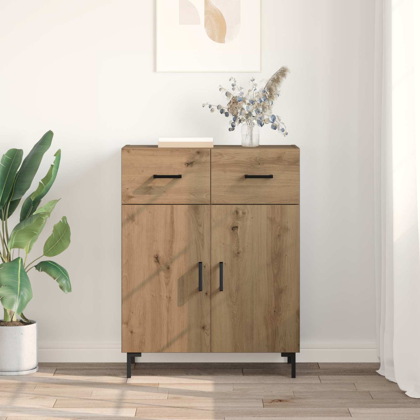 vidaXL Commode Chêne Artisan 69,5 x 34 x 90 cm Bois d'ingénierie