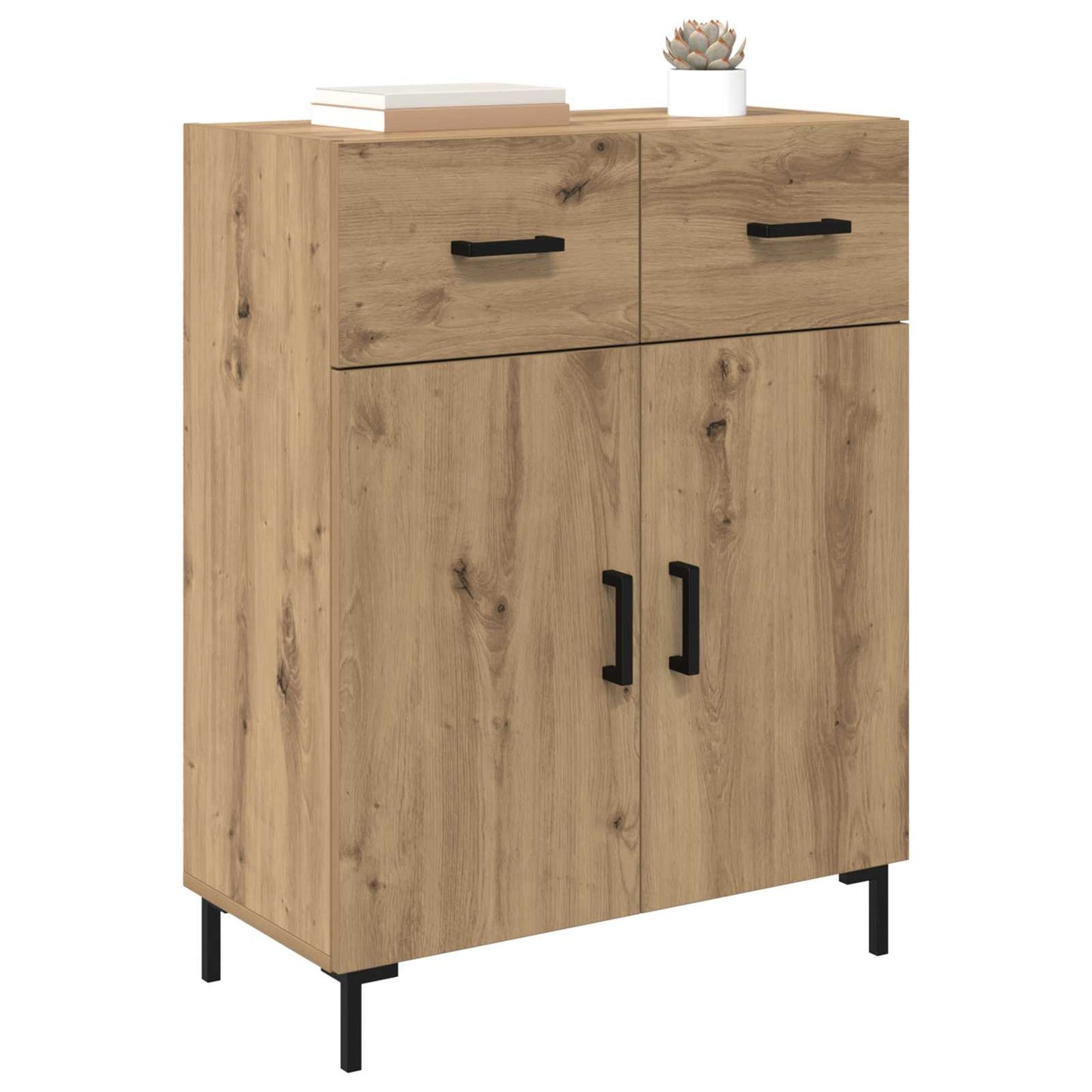 vidaXL Commode Chêne Artisan 69,5 x 34 x 90 cm Bois d'ingénierie