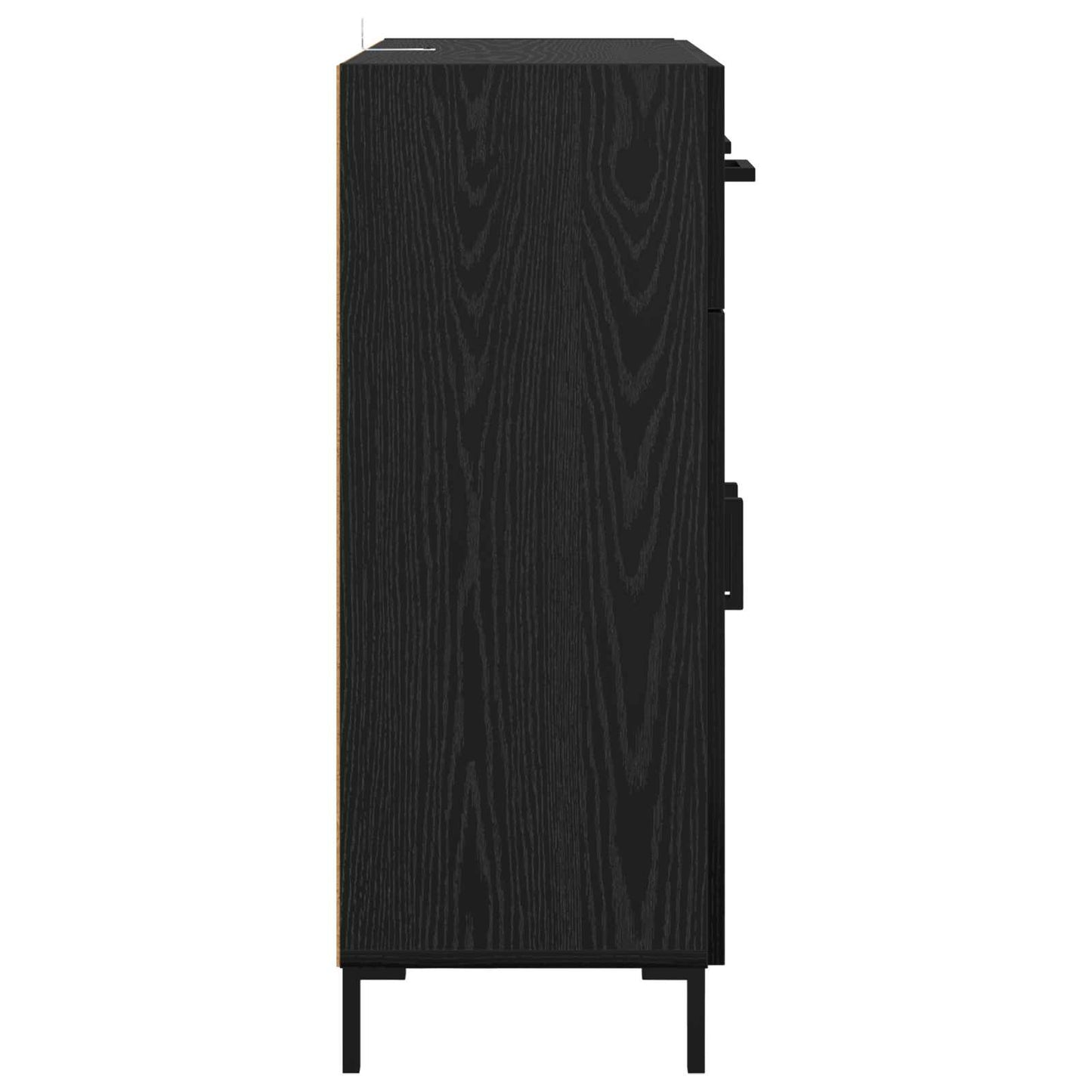 vidaXL Sideboard Schwarz Eichen-Optik 69,5 x 34 x 90 cm Holzwerkstoff