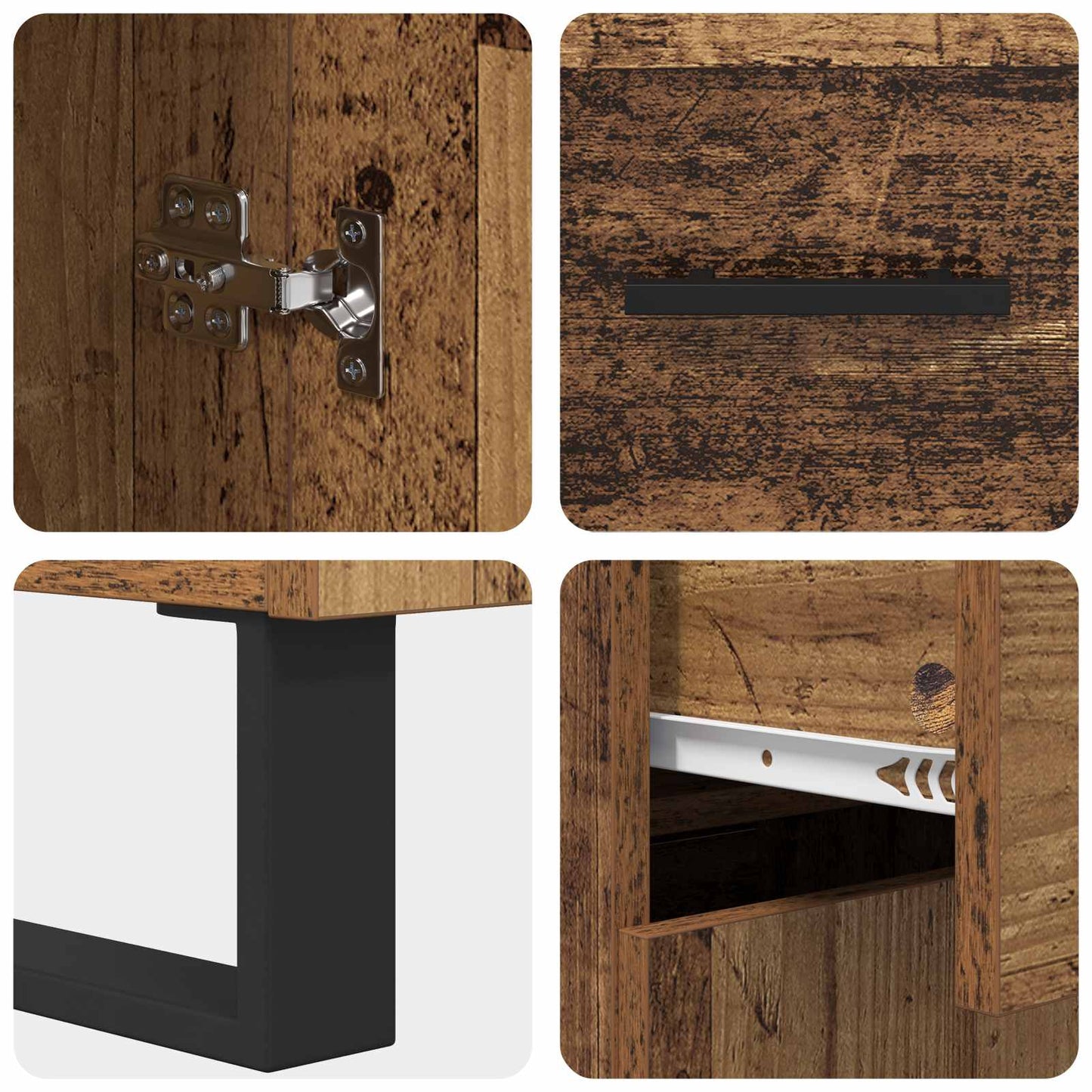 vidaXL Sideboard Altholz 69,5 x 34 x 90 cm Holzwerkstoff