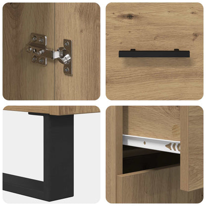 vidaXL Sideboard Artisan-Eiche 69,5 x 34 x 90 cm Holzwerkstoff