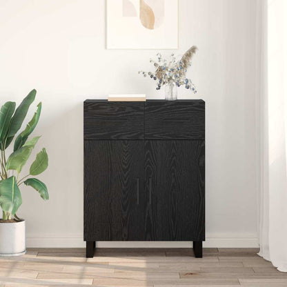 Sideboard Schwarz Eichen-Optik 69,5 x 34 x 90 cm Holzwerkstoff