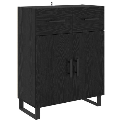 vidaXL Sideboard Schwarz Eichen-Optik 69,5 x 34 x 90 cm Holzwerkstoff