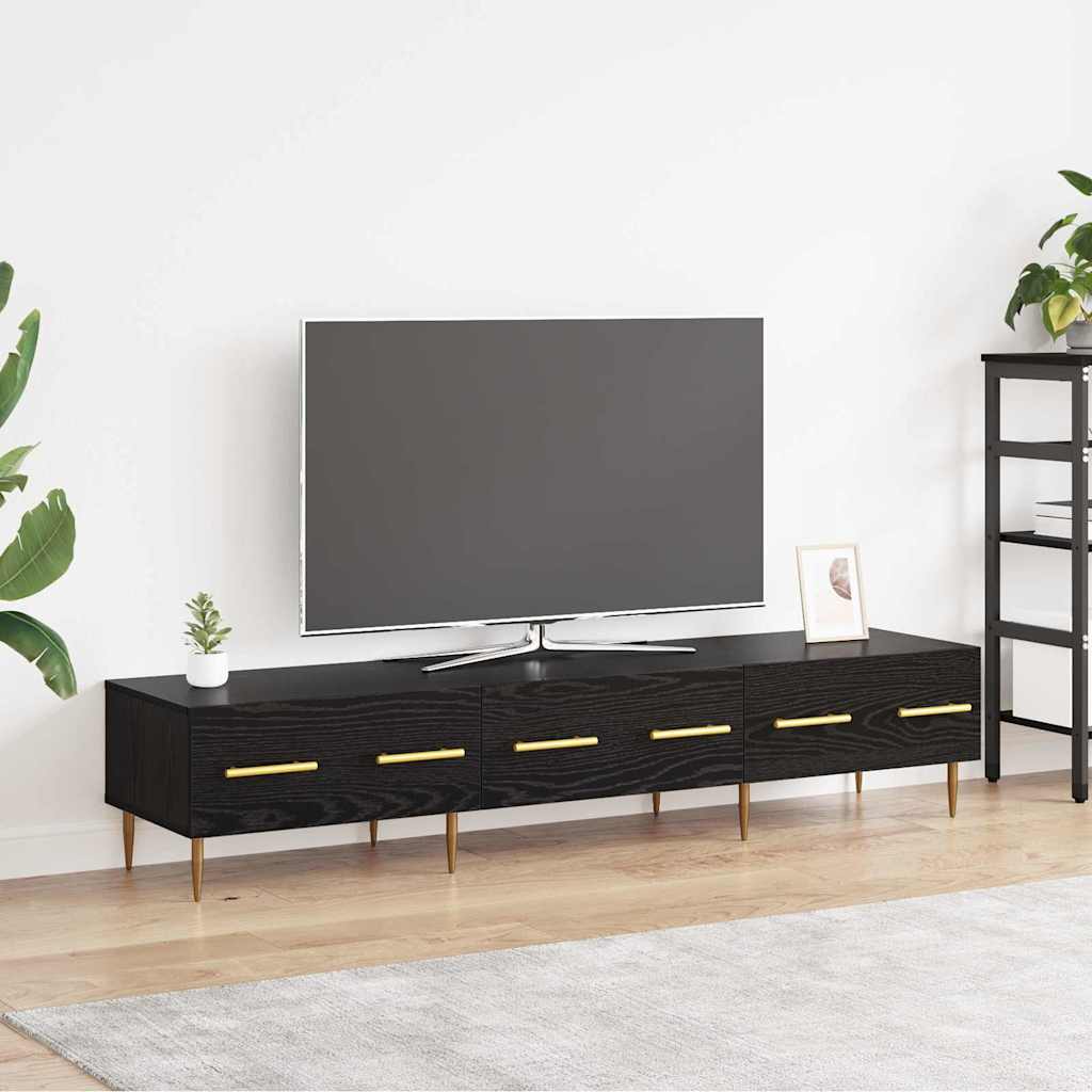 vidaXL TV-Schränk Schwarz Eichen-Optik 150 x 36 x 30 cm Holzwerkstoff