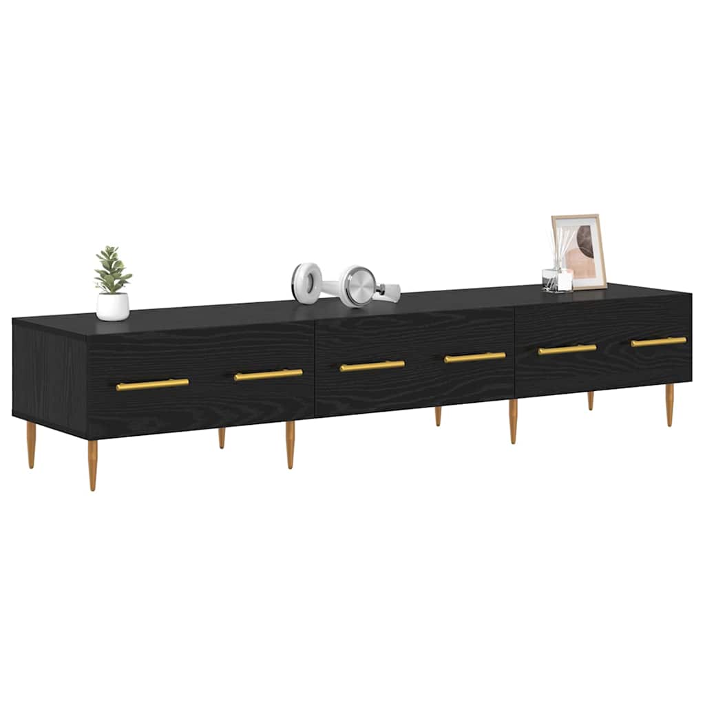 vidaXL TV-Schränk Schwarz Eichen-Optik 150 x 36 x 30 cm Holzwerkstoff