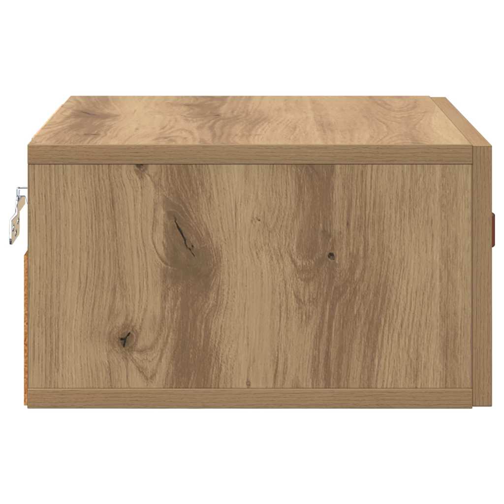 vidaXL Wandmontiertes Nachttischchen Artisan-Eiche 35 x 35 x 20 cm